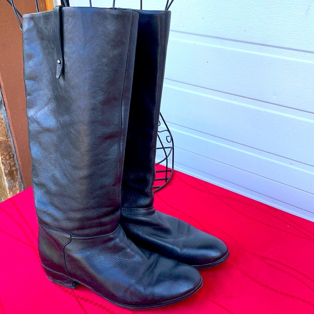 Crown Vintage - 10 - Leather Boots. Wide calf!